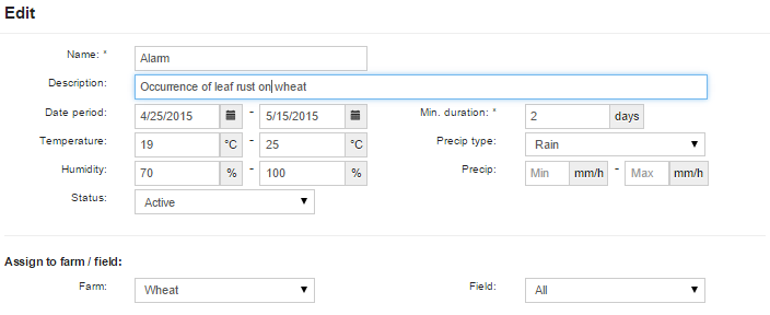 Setting up your own weather alarms