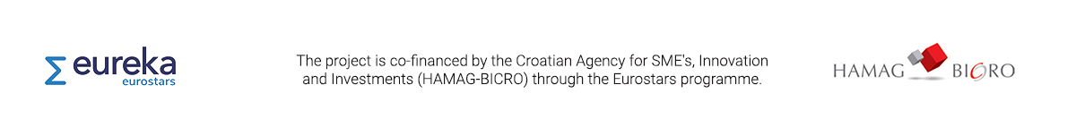 The project is co-financed by the Croatian Agency for SME's, Innovation and Investments (HAMAG-BICRO) through the Eurostars programme.