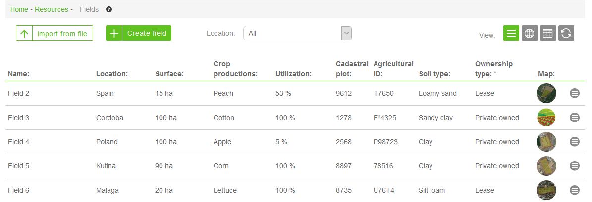 Intelligent field organization in AGRIVI farm management software 1