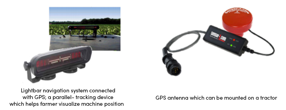 Image showing lightbar navigation system connected to GPS