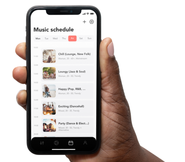 soundsuit music for businesses schedule scheduling calendar planing