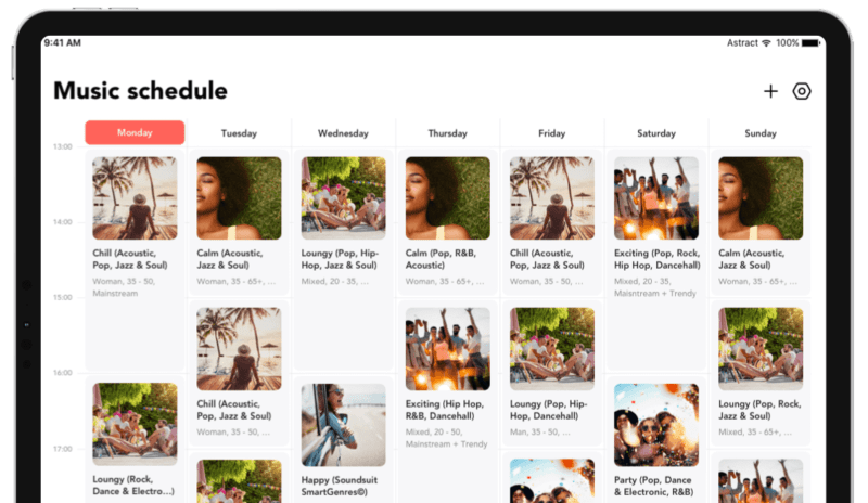 soundsuit ipad app music schedule scheduling planning mood