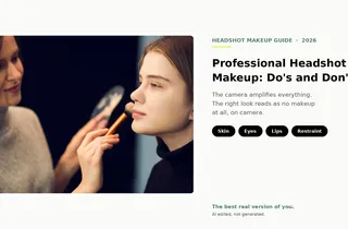 Professional Headshot Makeup: Do's and Don'ts