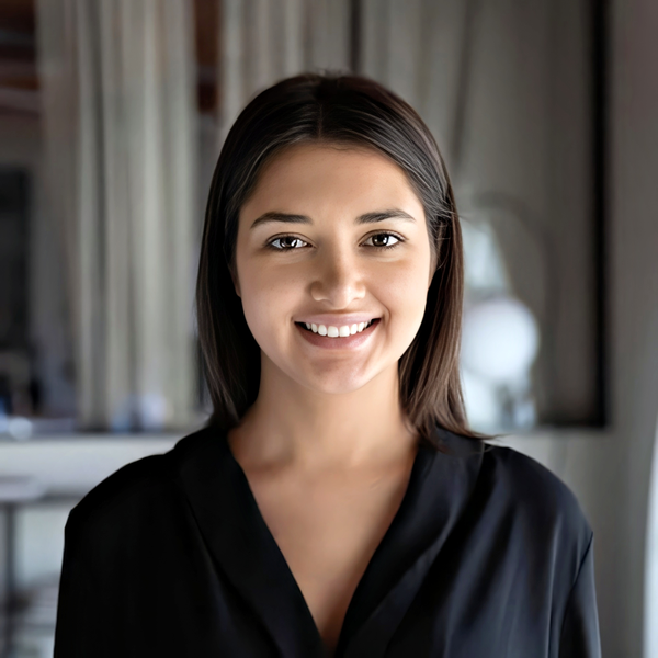 Lawyer headshot example: Asian woman, real photo enhanced by AI