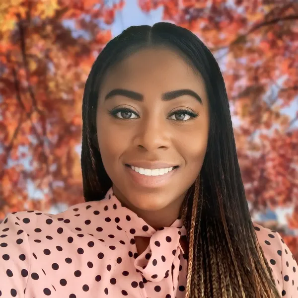 Creative headshot example #13, real photo enhanced by AI