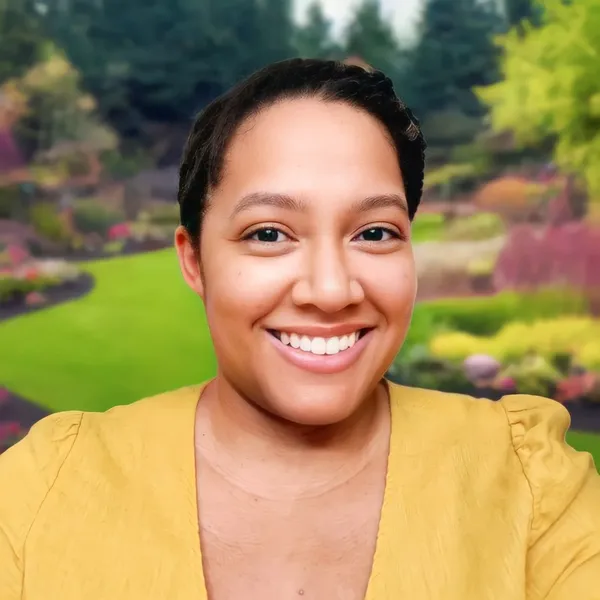 Creative headshot example #2, real photo enhanced by AI