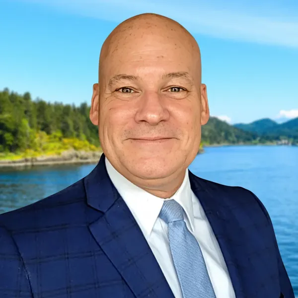 LinkedIn headshot example, real photo enhanced by AI