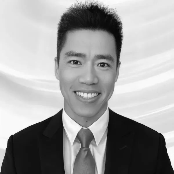 LinkedIn headshot example #5, real photo enhanced by AI