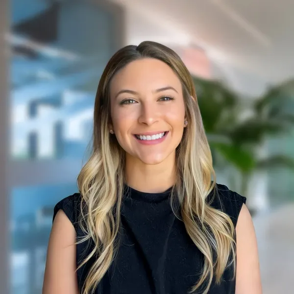 Corporate headshot example #16, real photo enhanced by AI