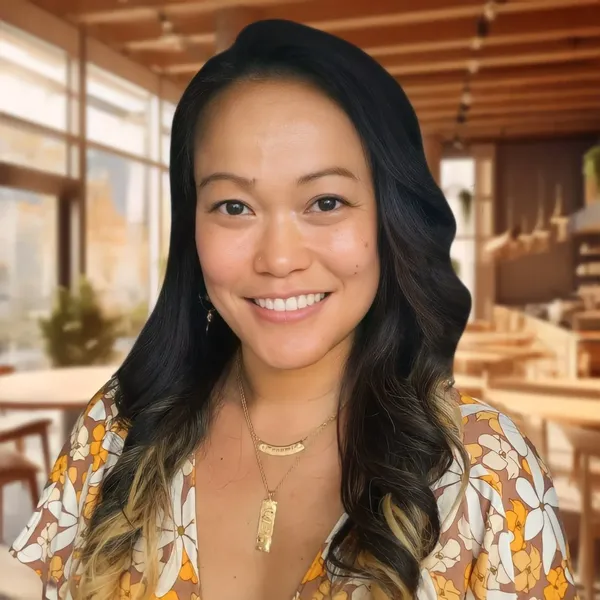 Creative headshot example #10, real photo enhanced by AI