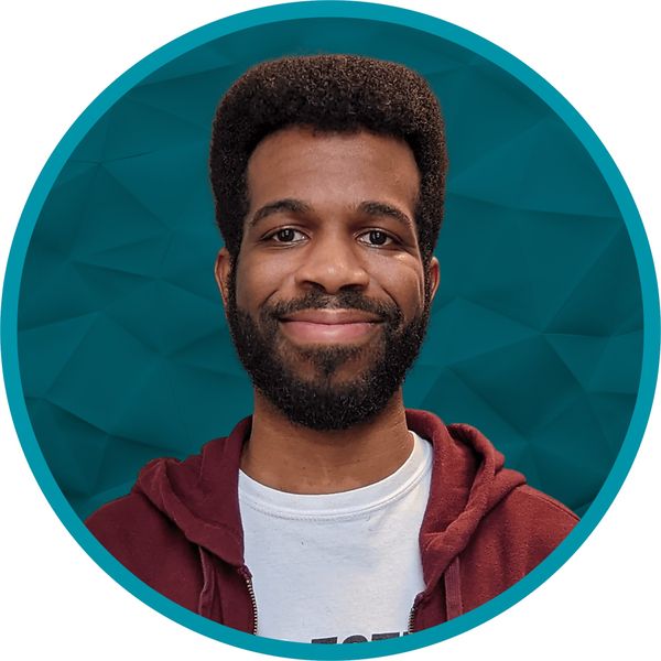 Creative headshot example: creative variation, real photo enhanced by AI