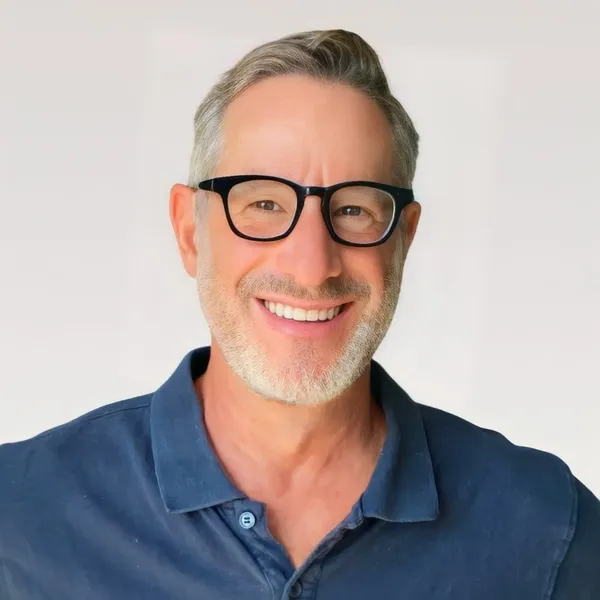 Creative headshot example #12, real photo enhanced by AI