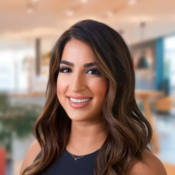 Corporate headshot example #9, real photo enhanced by AI