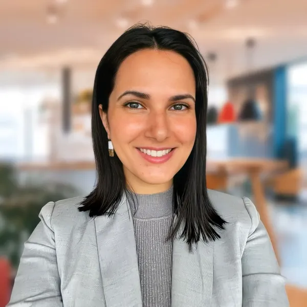 Corporate headshot example #14, real photo enhanced by AI