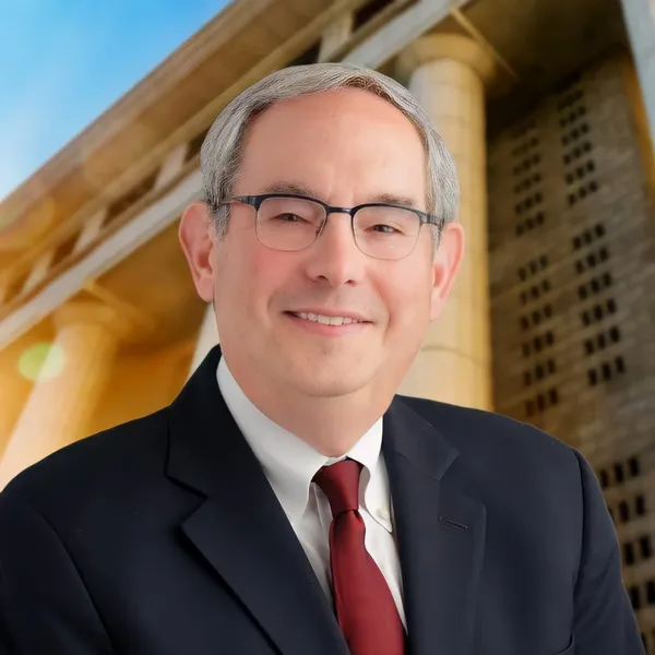 Lawyer headshot example #2, real photo enhanced by AI