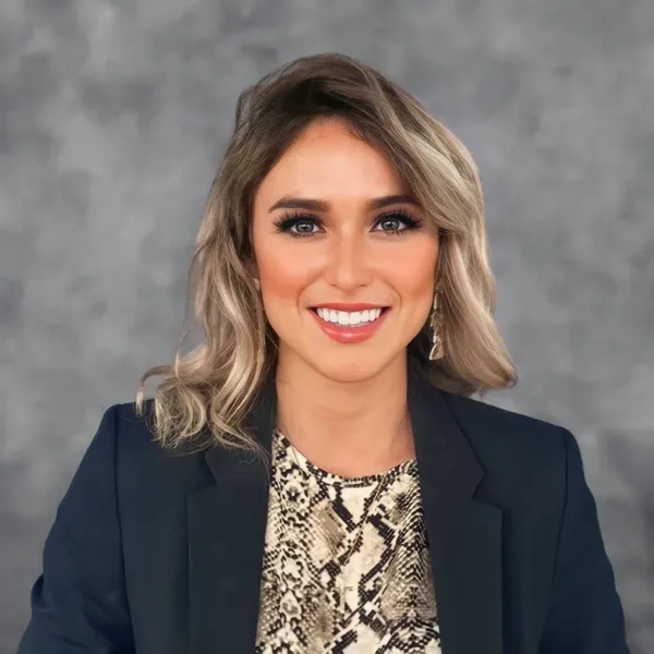 Corporate headshot example #2, real photo enhanced by AI