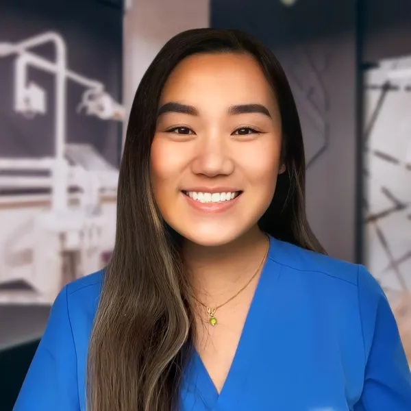Medical headshot example #3, real photo enhanced by AI