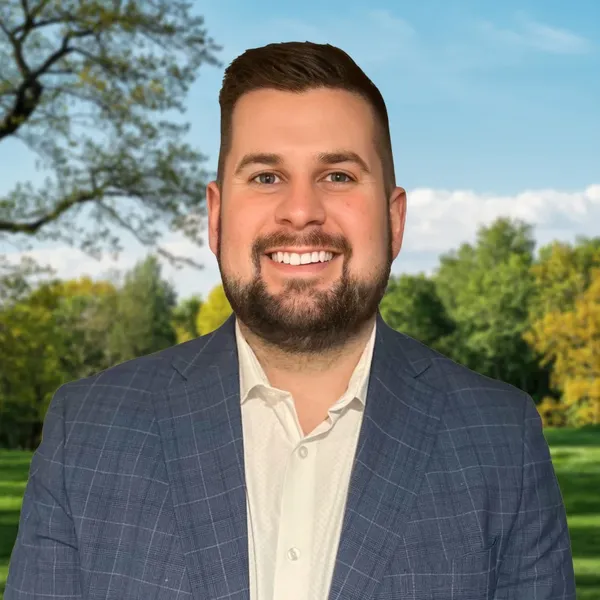 Creative headshot example: creative variation, real photo enhanced by AI