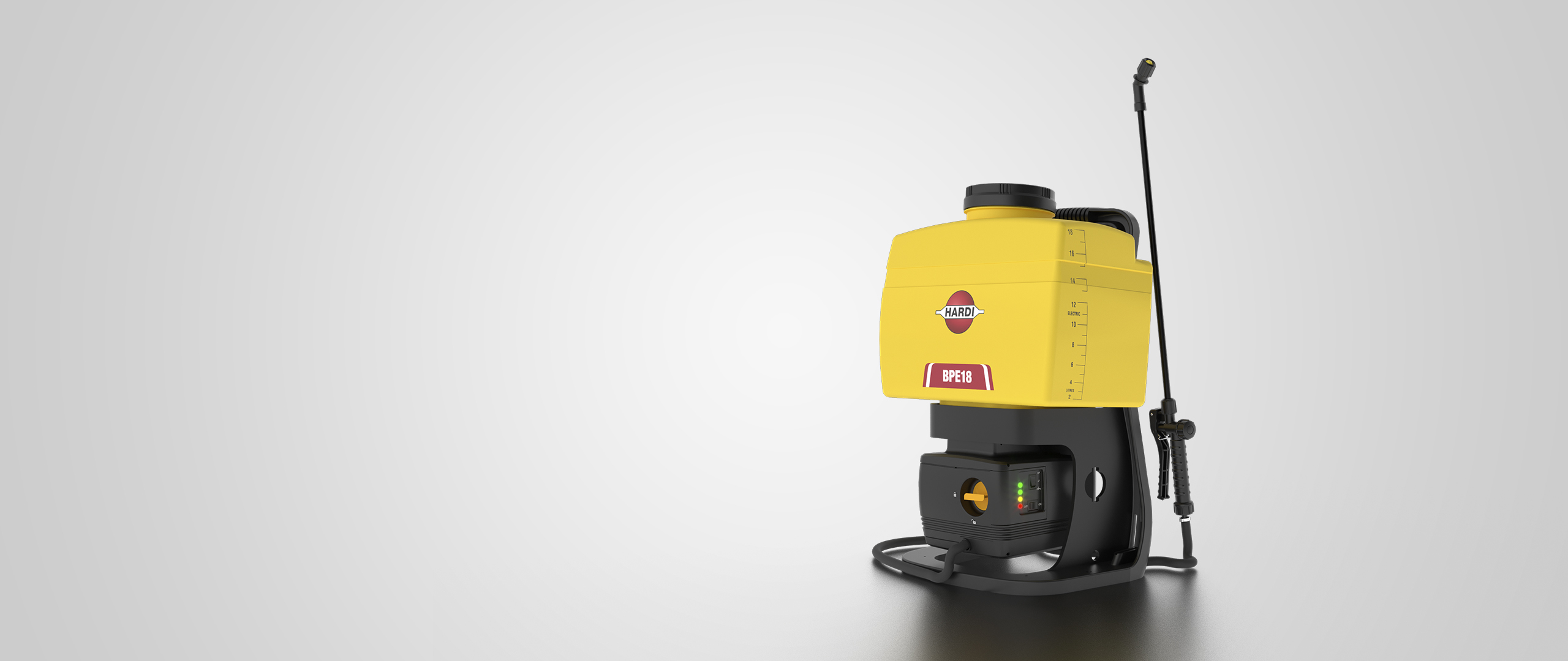 HARDI BPE18 is equipped with a reinforced hose as well as a lance trigger, each made from composite materials that offer the best durability.