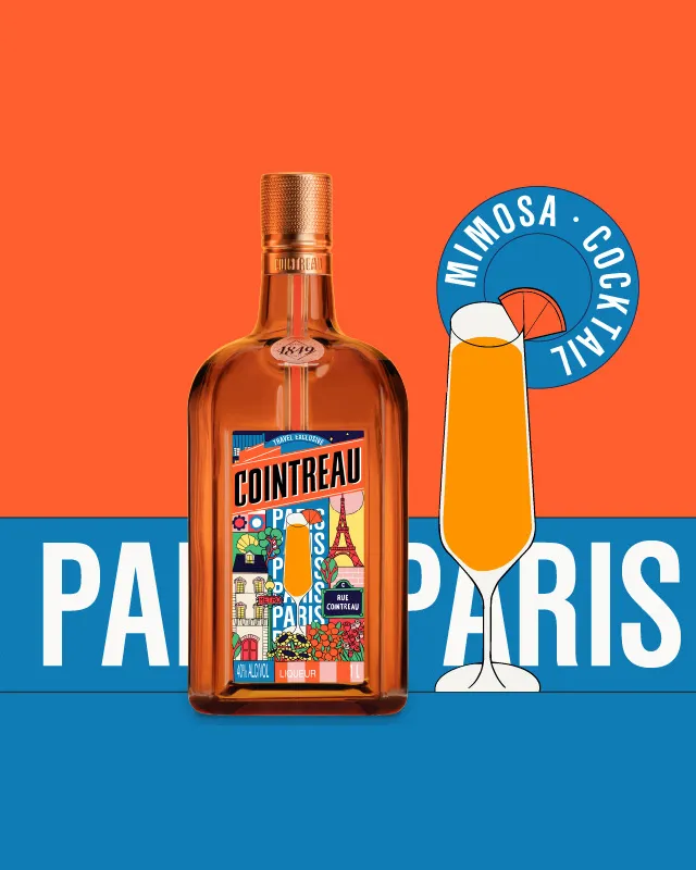 Colorful illustration of the Cointreau Key Cities Limited Edition Paris