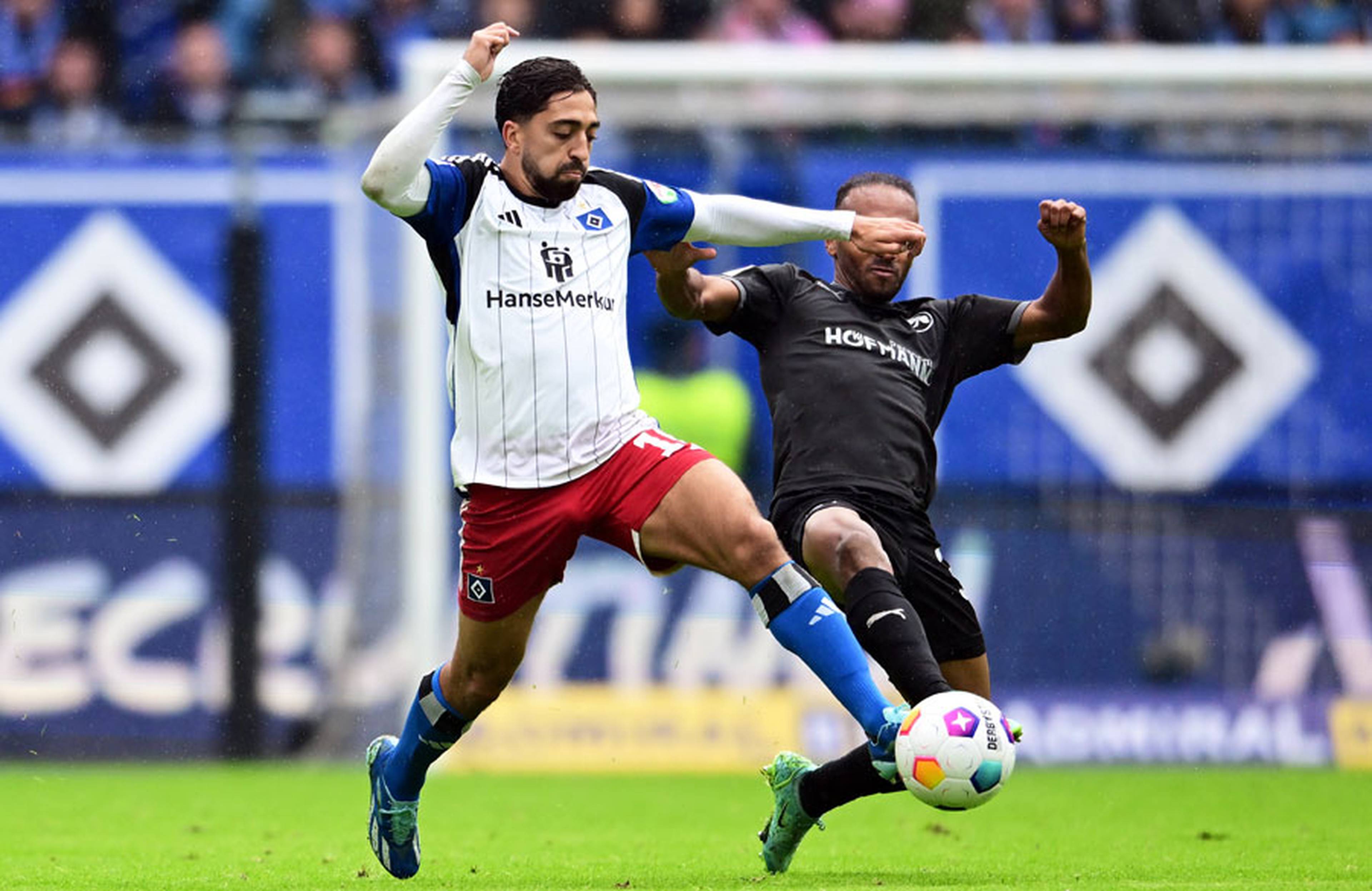 In the thick of the action for HSV: Immanuel Pherai was an asset to the Rothosen and provided an assist in their 2-0 victory over Greuther Fürth.