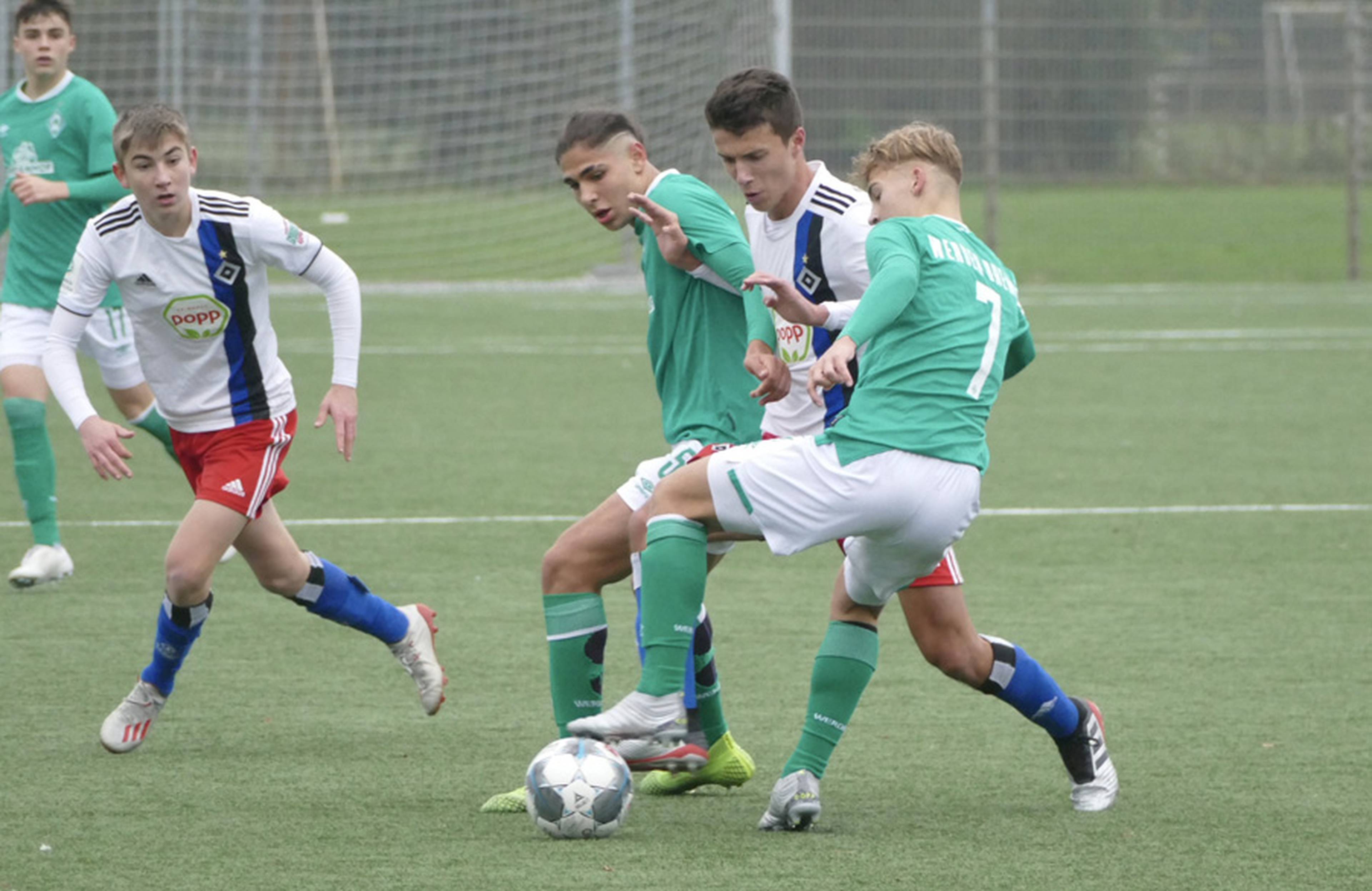 Zugestellt: Die U17 konnte sich in Bremen nicht entscheidend durchsetzen.
