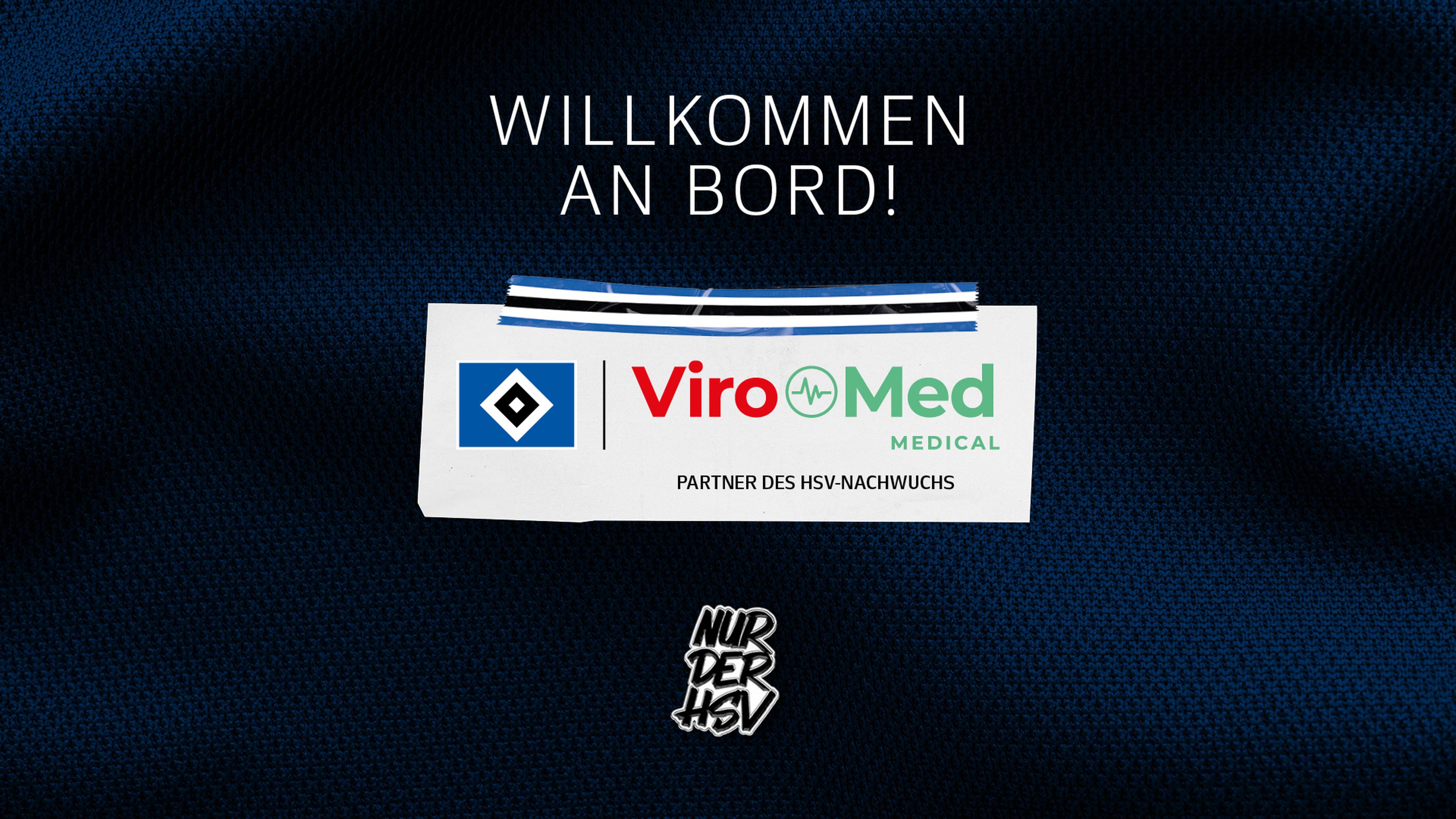 Grafik mit Logos von HSV und Viromed Medical.