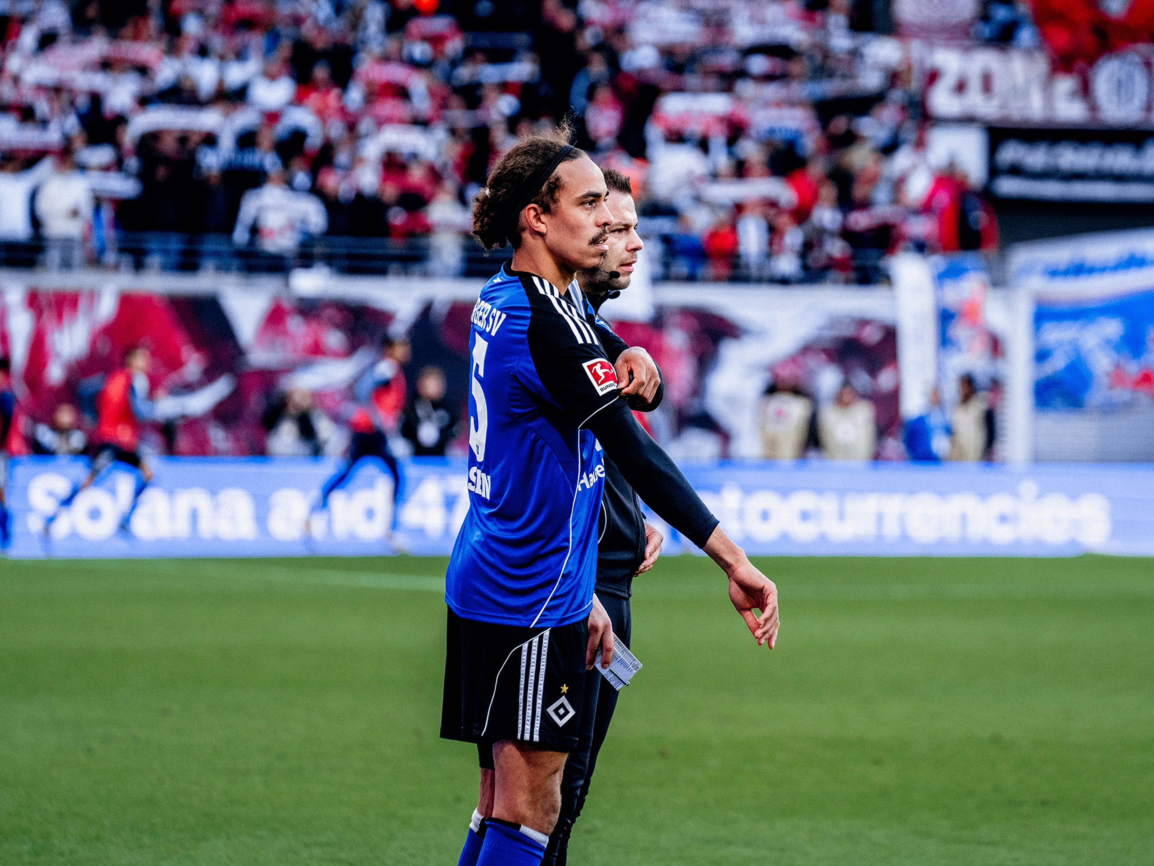 Yussuf Poulsen bei seiner Einwechslung in Leipzig.