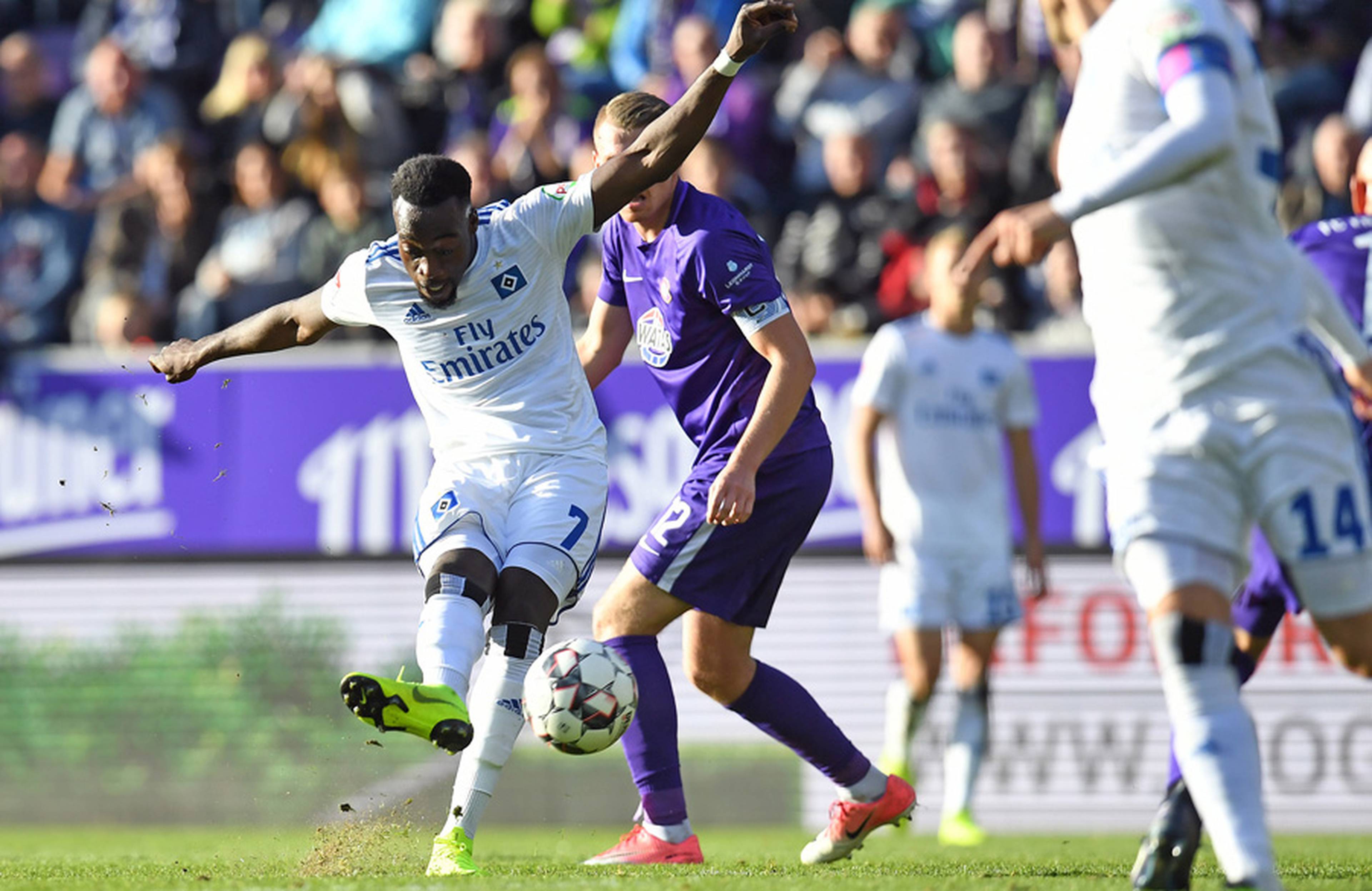 Khaled Narey scored a brilliant goal to retake the lead after missing a big chance in the first half.