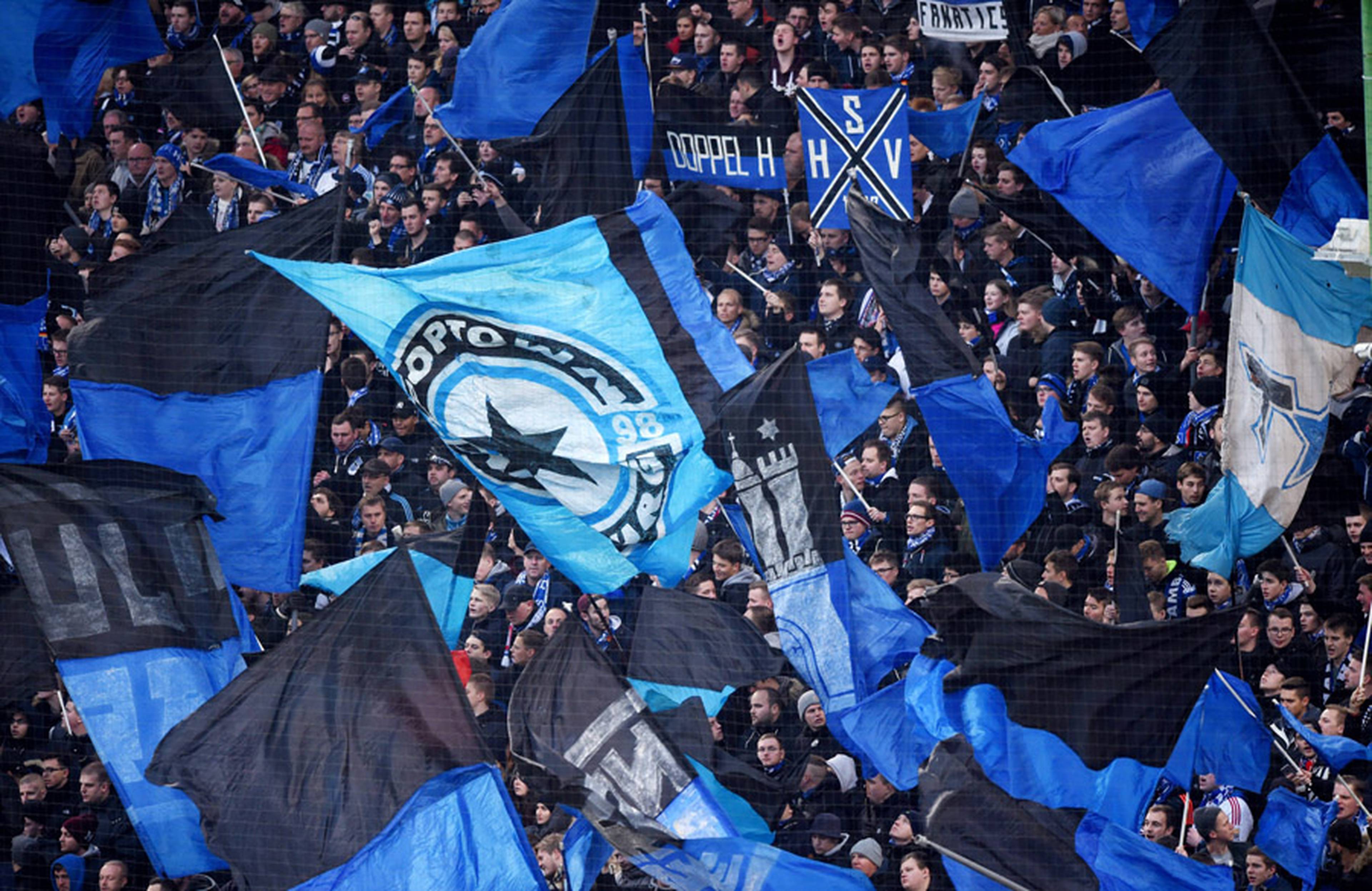 HSV-Fans beim Spiel gegen Bremen.