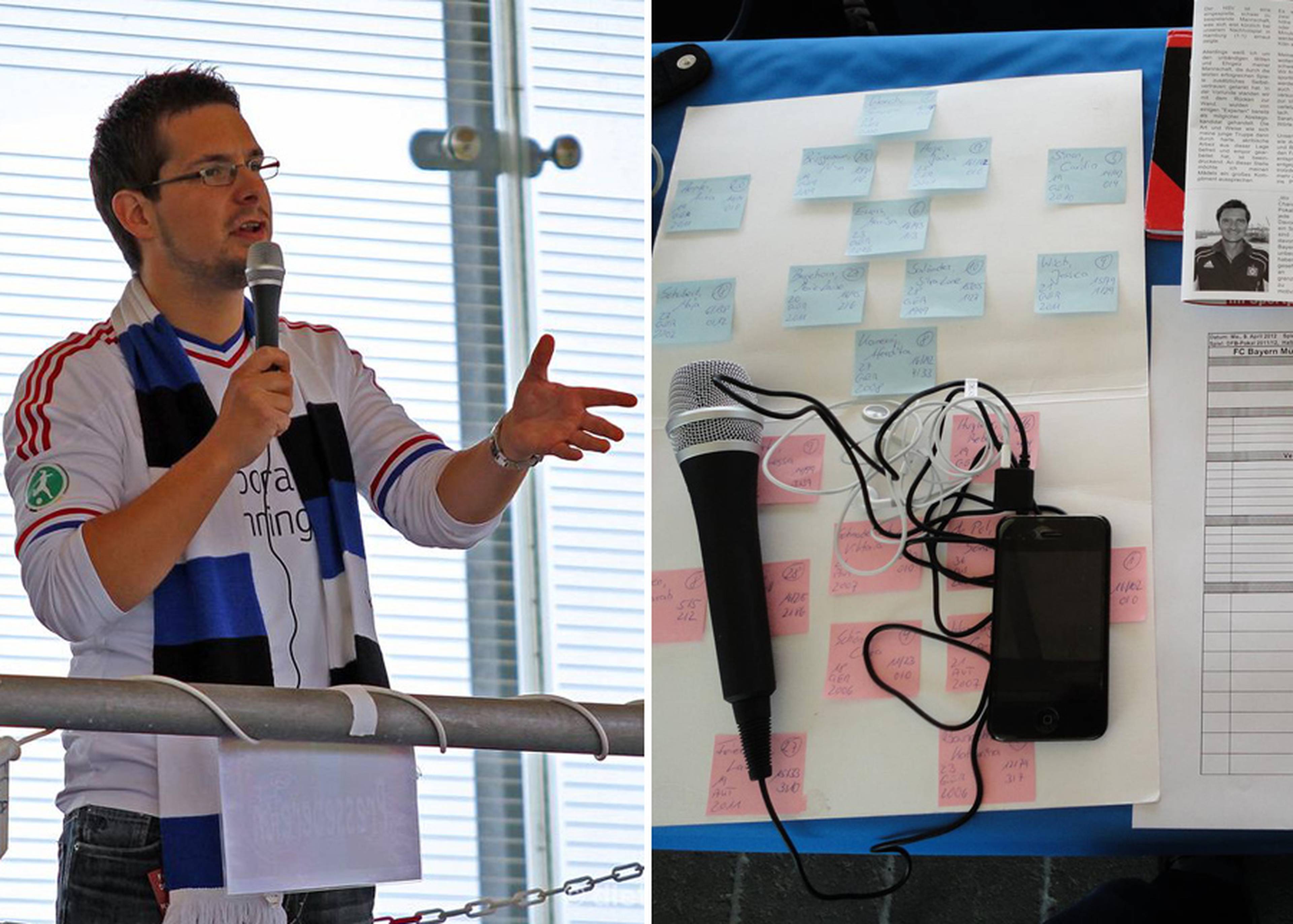 Vor 13 Jahren beim letzten Halbfinale der HSV-Frauen voll auf Ballhöhe: Reporter Danny Fritz. (Fotos: Karsten Schulz) 