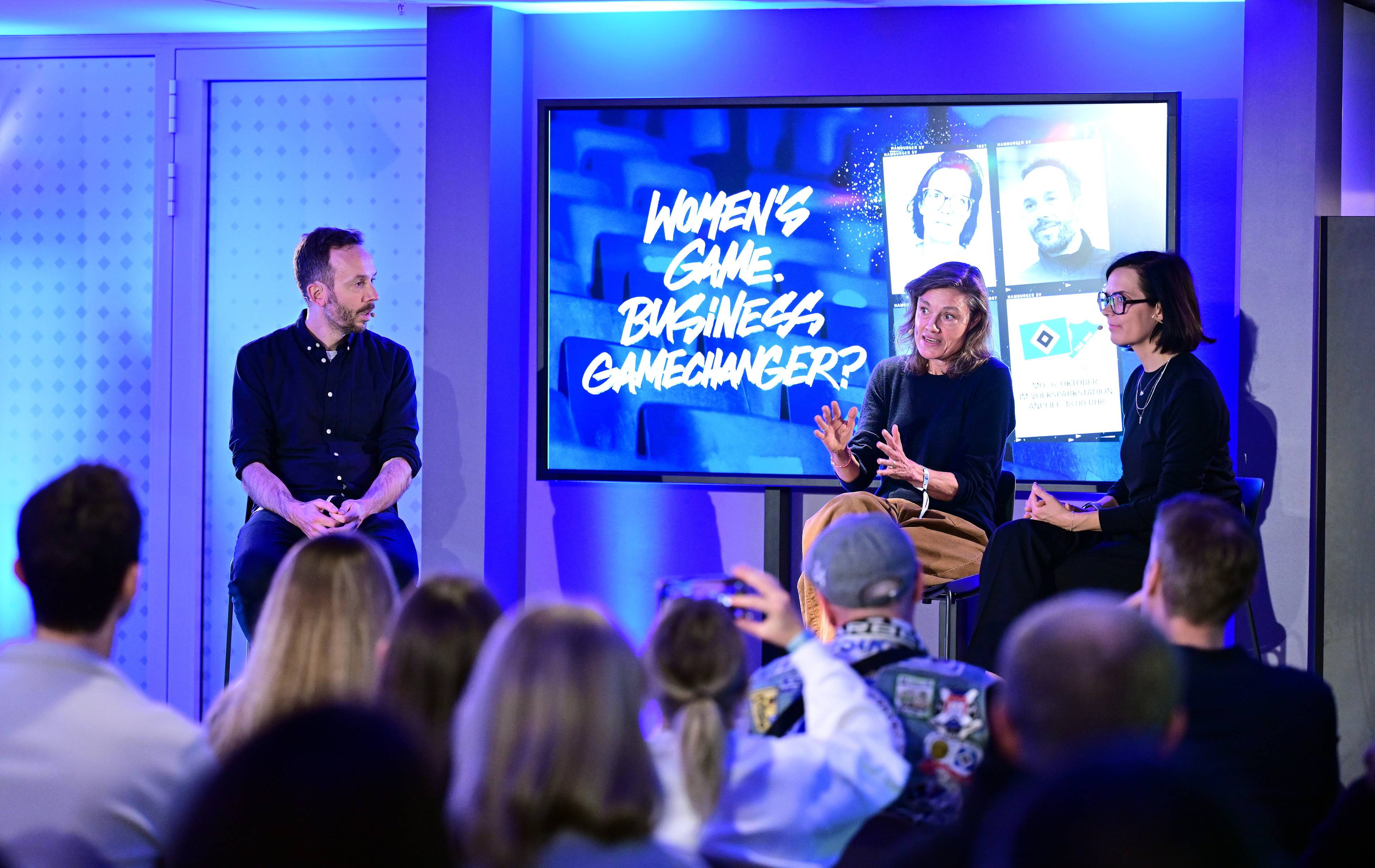 Philipp Westermeyer (Gründer und CEO von OMR), Katja Kraus (Mitgründerin und Gesellschafterin bei Jung von Matt SPORTS) sowie Dr. Anne-Katrin Hübel (Industry Leader Branding bei Google)