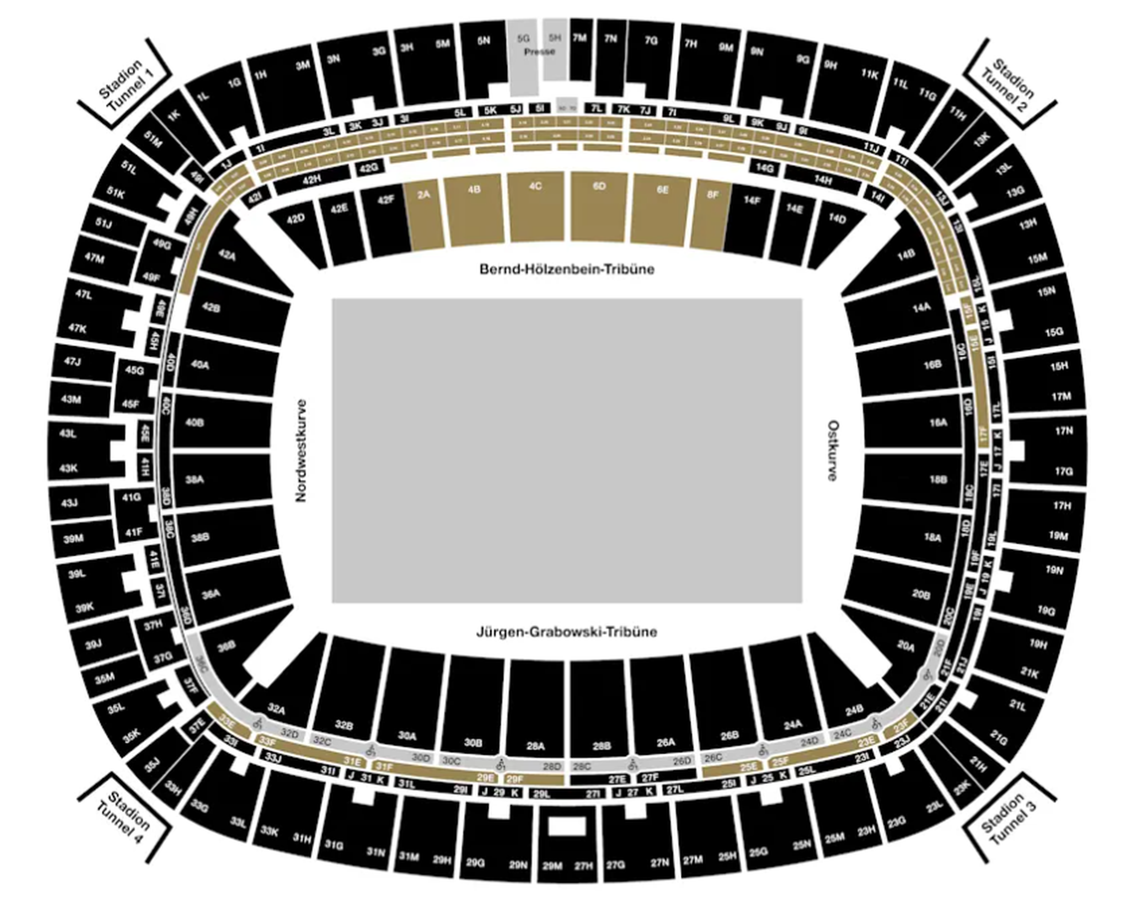 stadionplan deutsche bank park