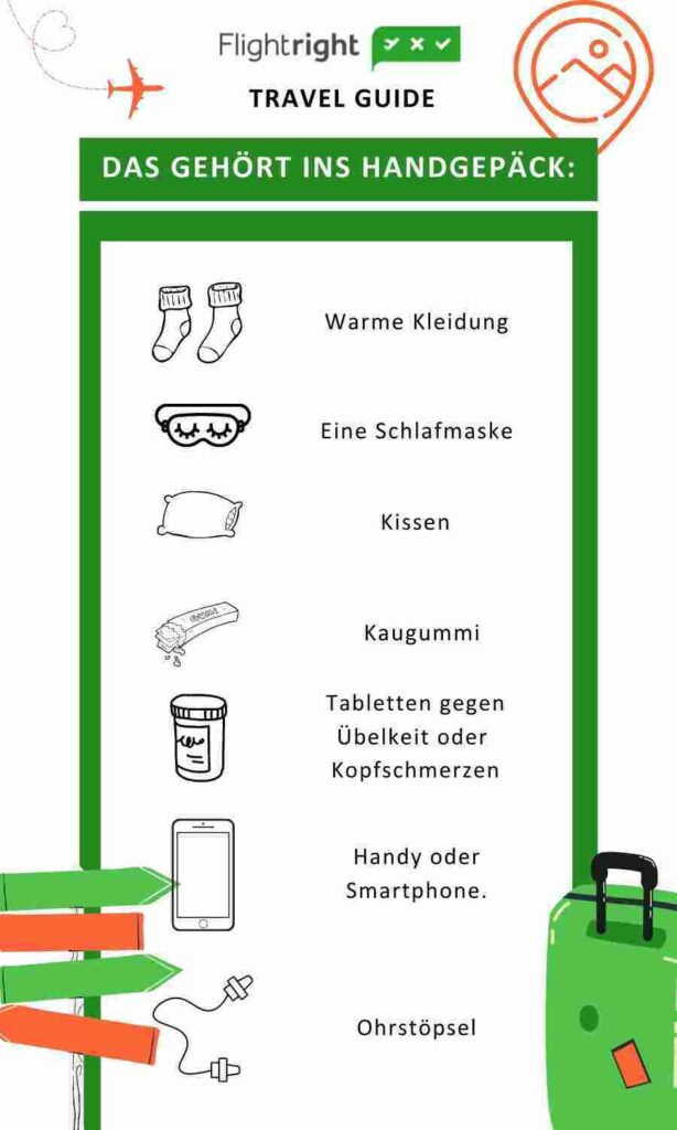 Das gehört ins Handgepäck