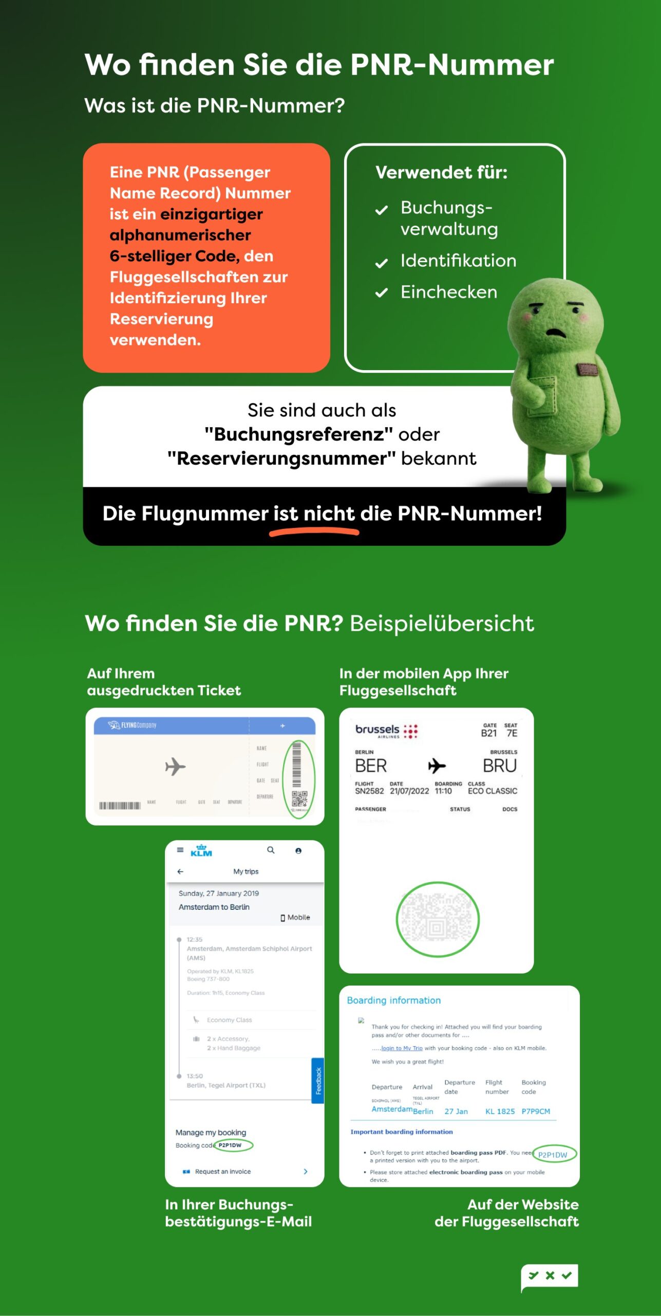 Wo finde ich meine Buchungsnummer - PNR-Nummer?