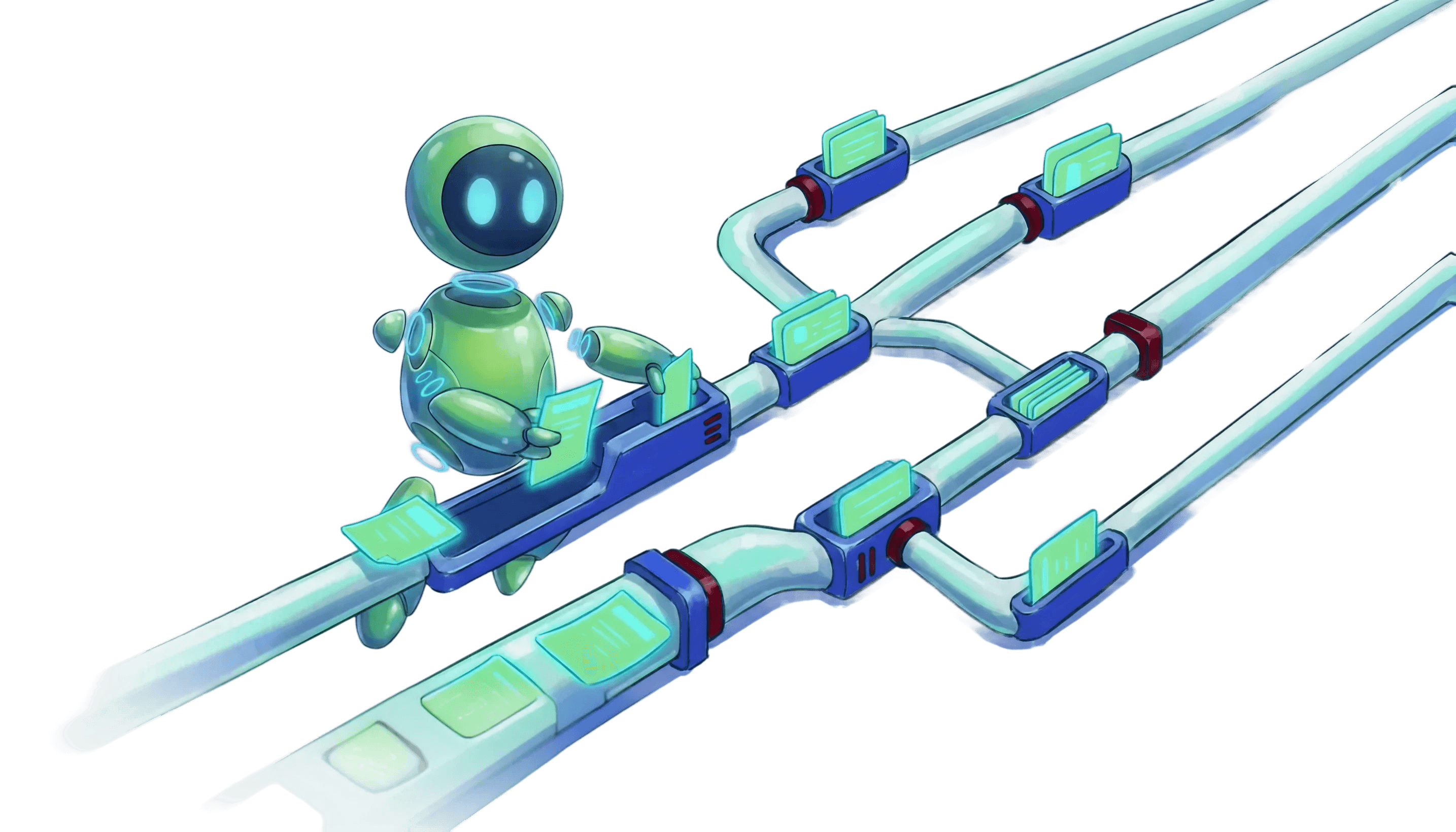 Agent communication rail