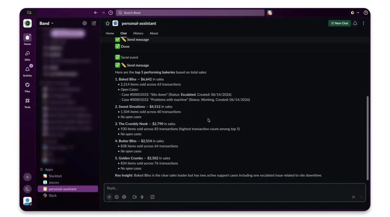 What happens when Slack, Databricks, and Salesforce agents all collaborate in BAND?