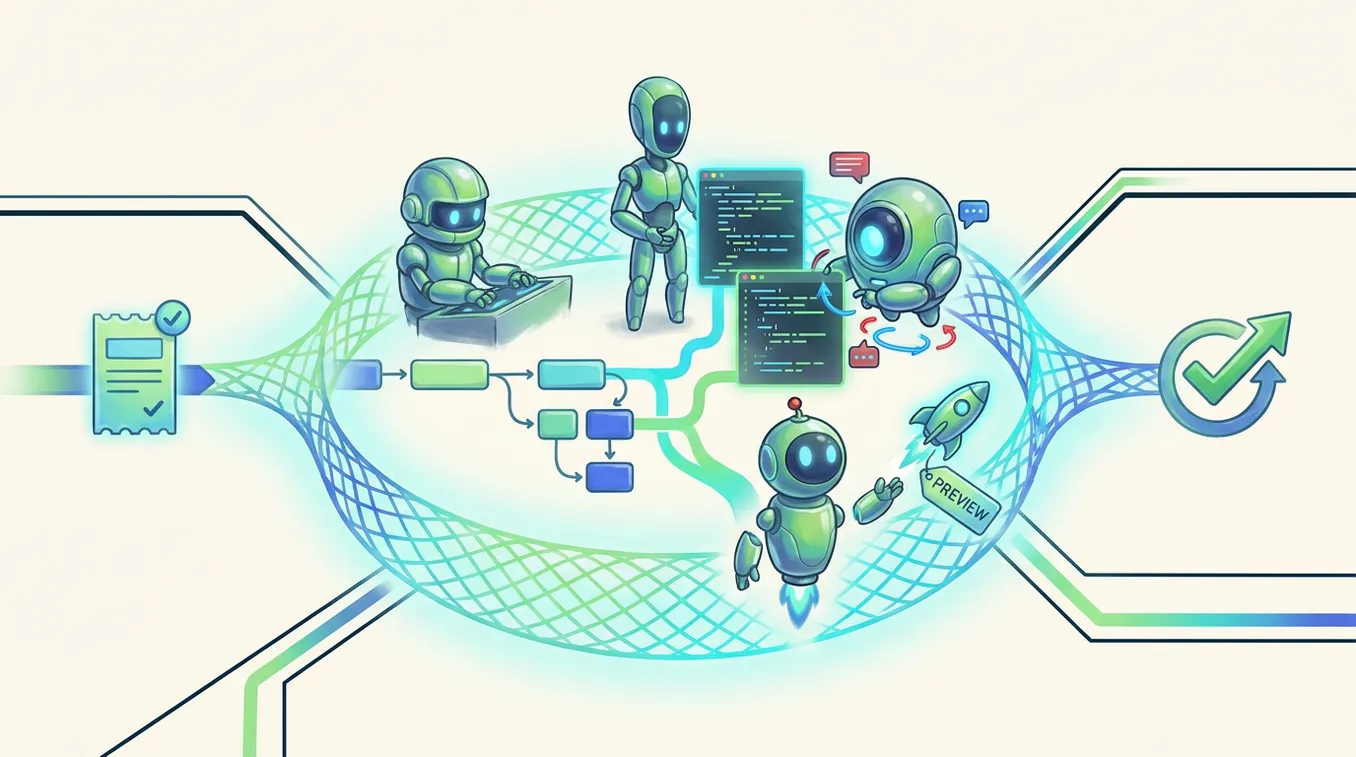 Band Demo - Jira and coding agents work together cover illustration