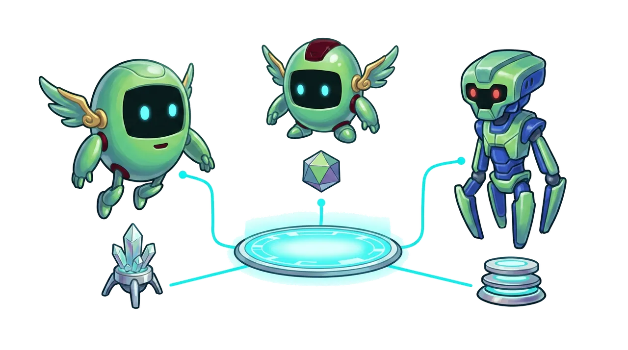 Transparent BAND hero showing personal agents coordinating