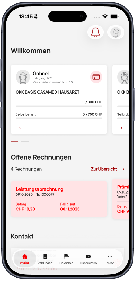 Insurance Experience
Mobiles Kundenportal