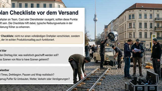 Drehplan Checkliste: 10 Punkte, die du vor dem Versand prüfen musst