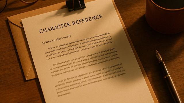 Charakter Referenzschreiben: Vorlage für Kreative & Filmschaffende