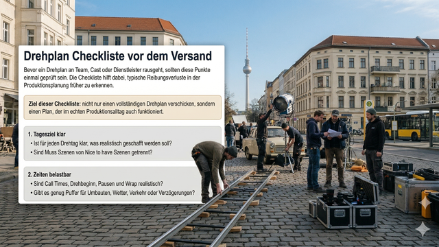 Drehplan Checkliste: 10 Punkte, die du vor dem Versand prüfen musst