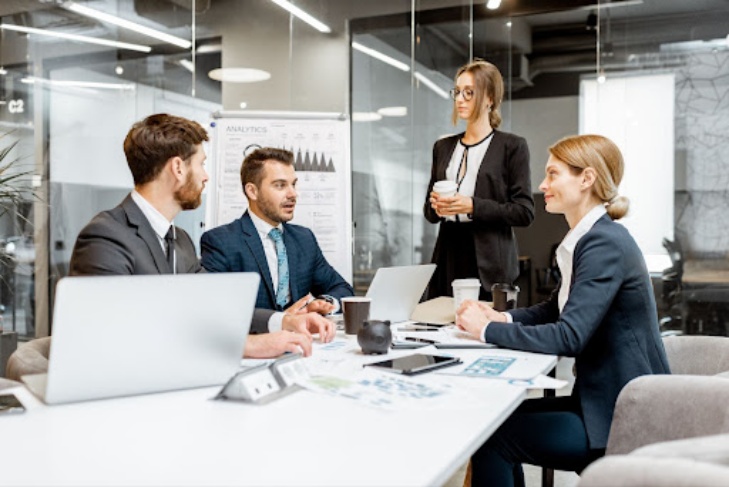 Group Meeting Around A Table