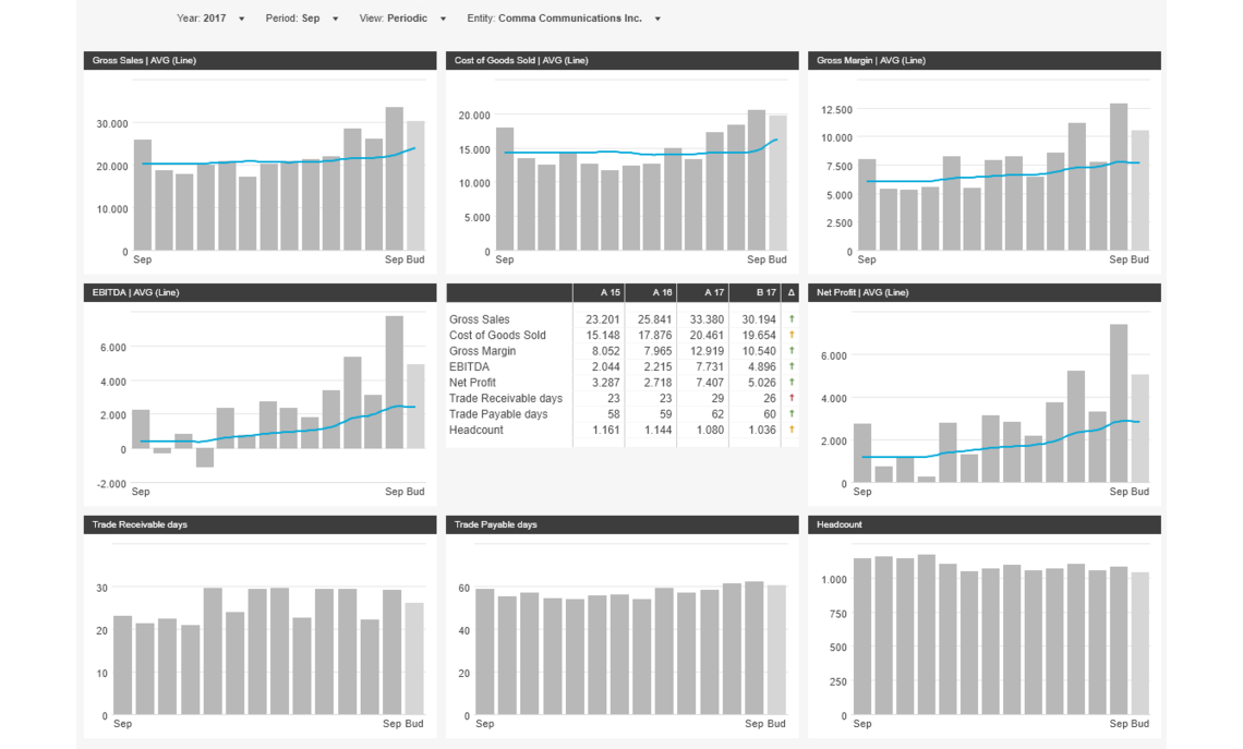 Dashboard – 13 Months Rolling