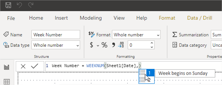 Weeks Power Bi Dax
