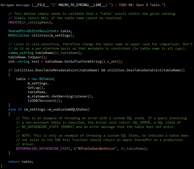 Modify Opentable Method