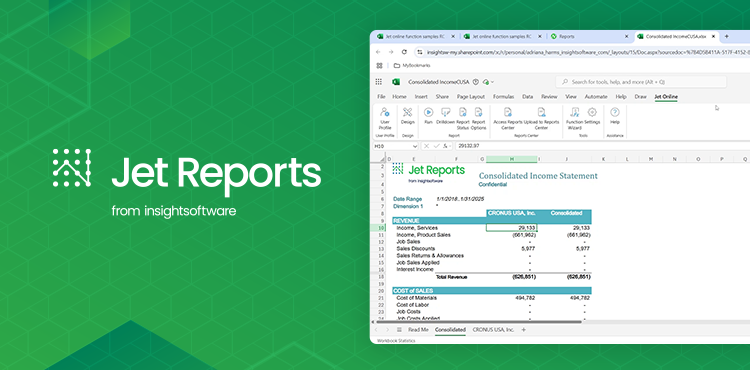 Run Business Central Reports Anywhere with Jet Reports for Excel Online