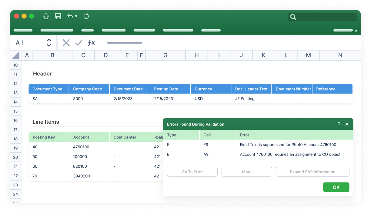 SAP Financial Data Entry Automation