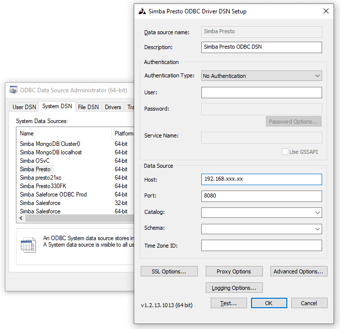 Connect Presto to PowerBI - DSN
